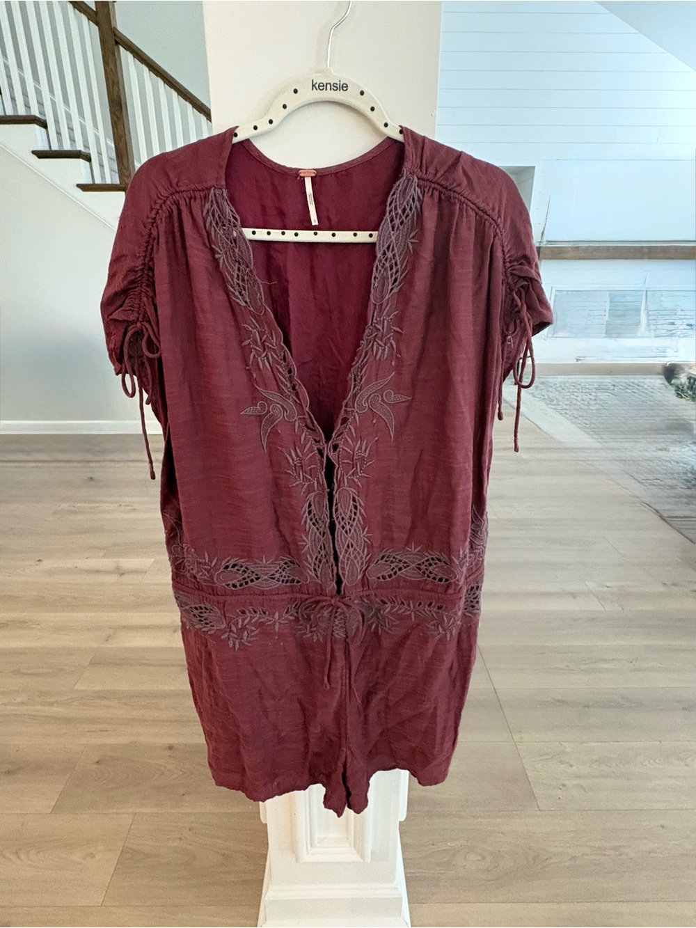 Free People Plum V-Neck Boho Top